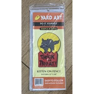 Vintage Yard Art - DIY - YA31016‎ Kitten On Fence - 32"x48" Yard Display Pattern